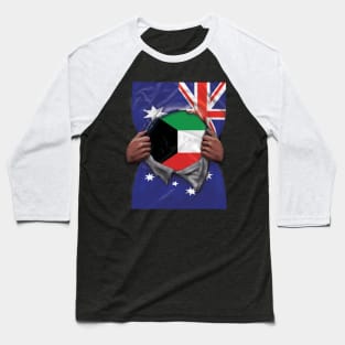 Kuwait Flag Australian Flag Ripped - Gift for Kuwaiti From Kuwait Baseball T-Shirt